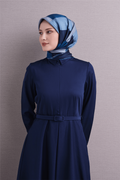 Armine Twill Saf İpek Eşarp 26k9610 Lacivert