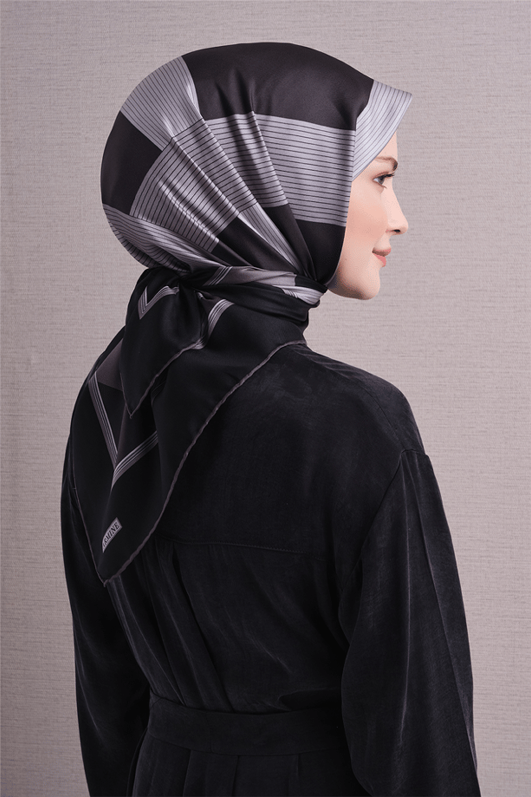 Armine Twill Saf İpek Eşarp 26k9610 Siyah