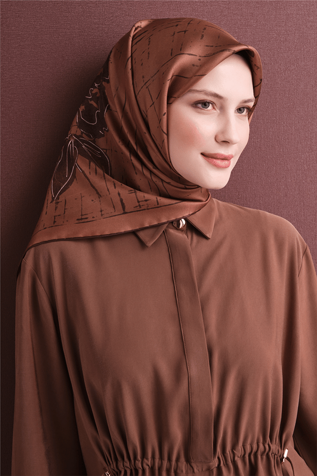 Armine Twill Pure Silk Scarf 26k9617 Gold
