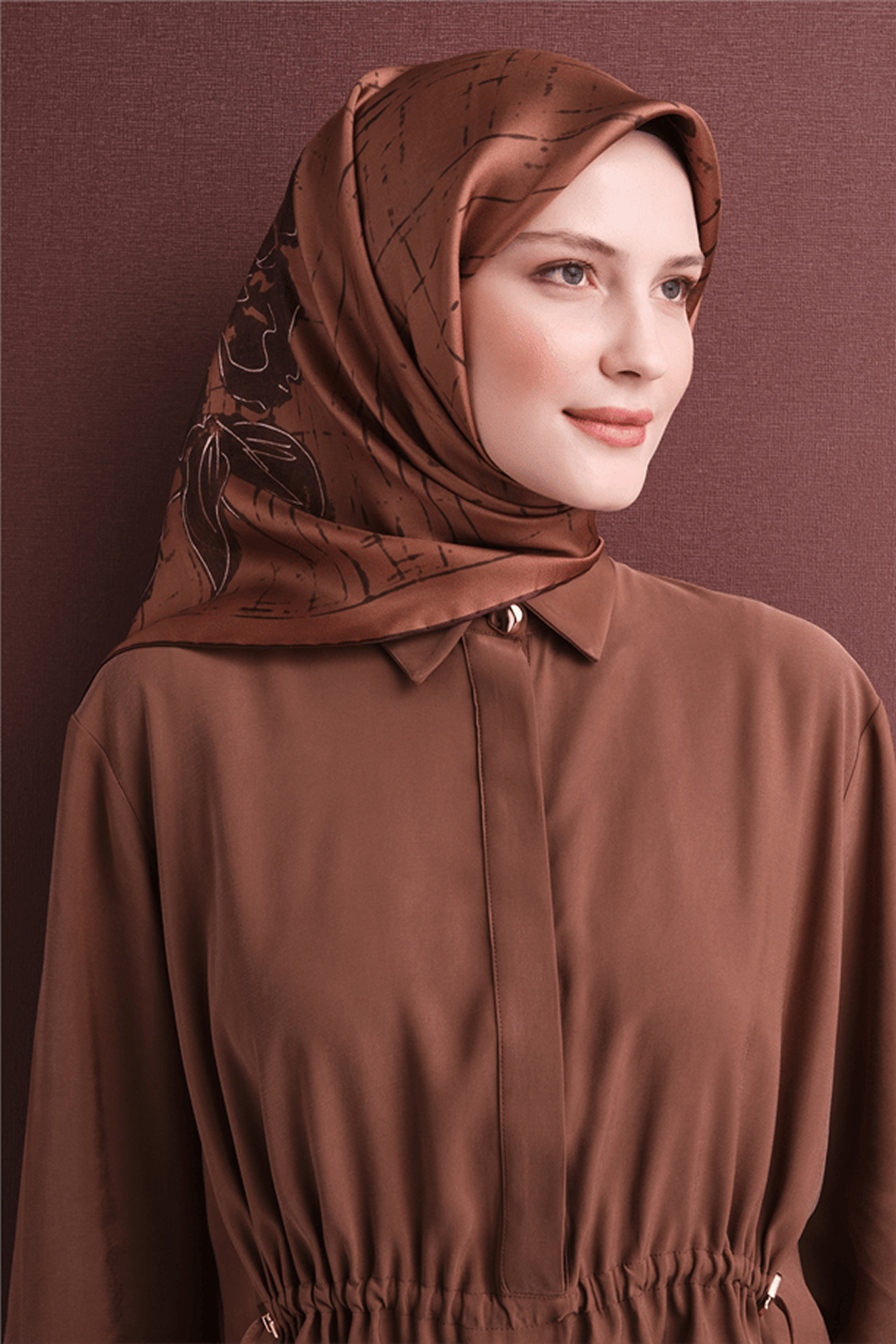Armine Twill Pure Silk Scarf 26k9617 Gold