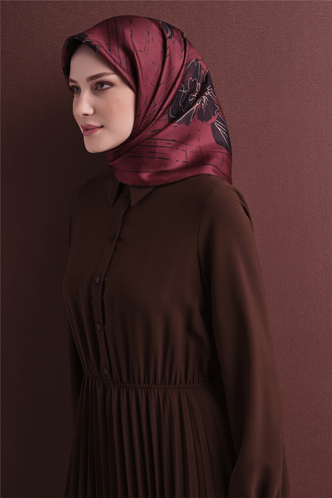 Armine Twill Saf İpek Eşarp 26k9617 Kırmızı