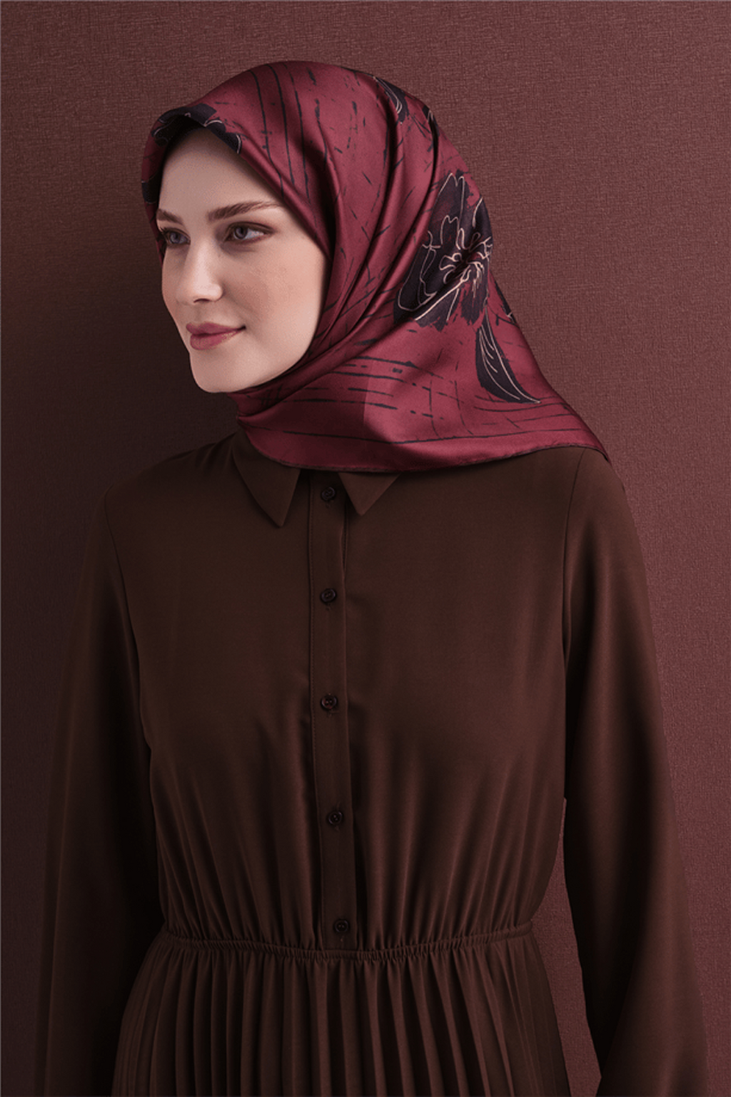 Armine Twill Saf İpek Eşarp 26k9617 Kırmızı