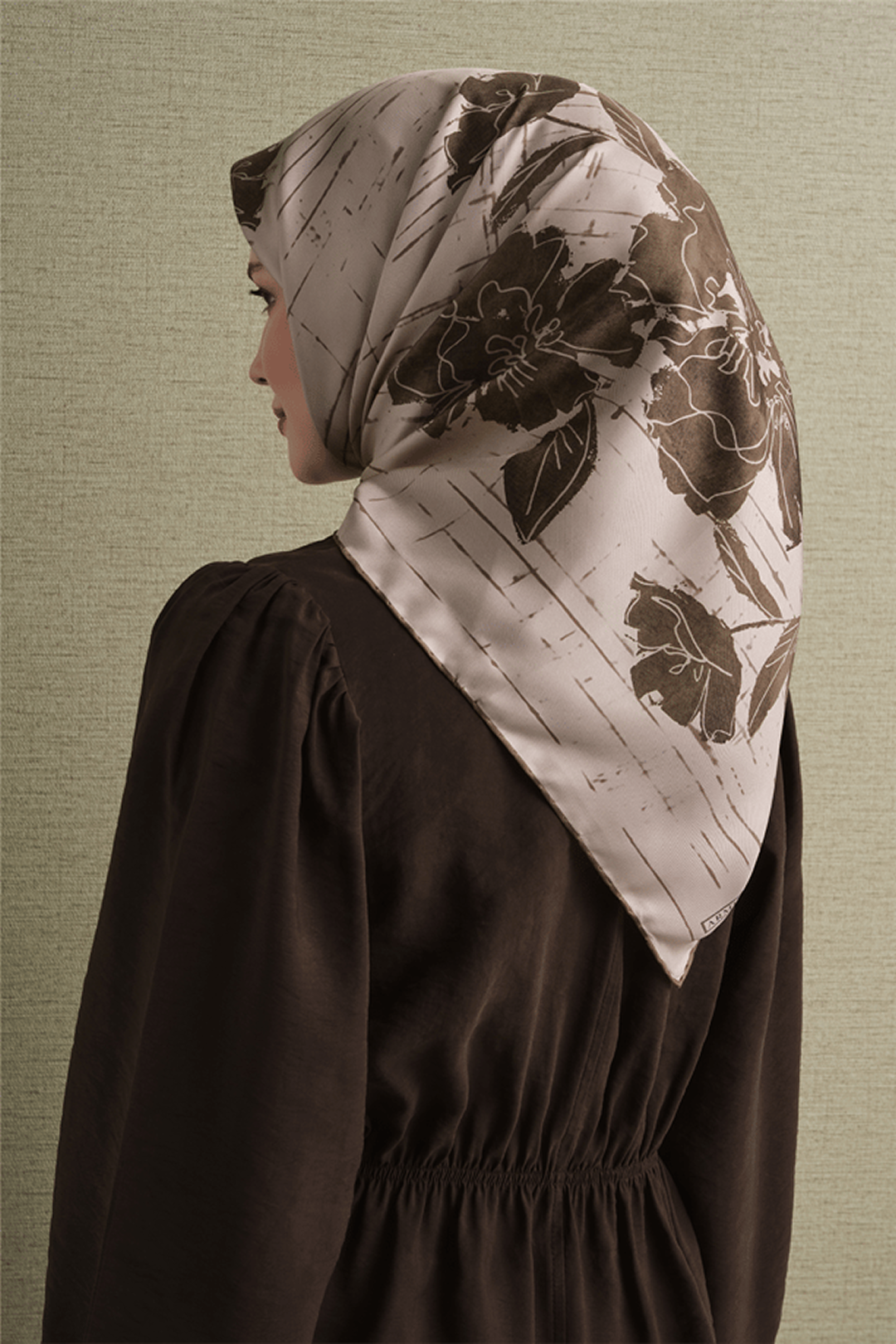 Armine Twill Pure Silk Scarf 26k9617 Stone