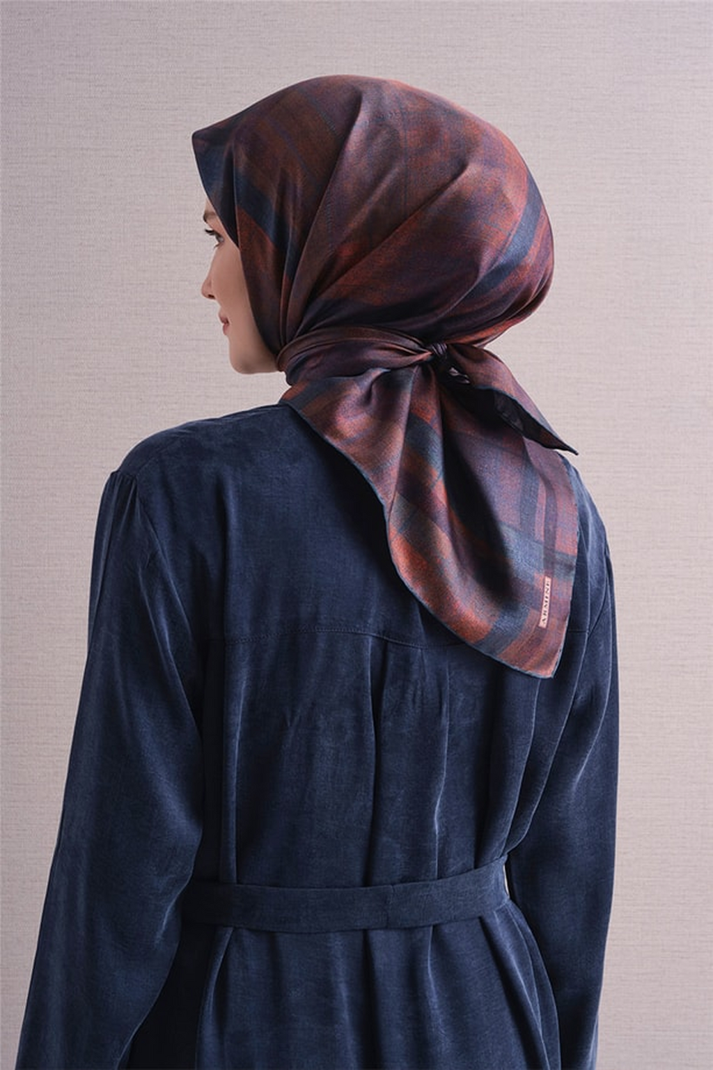 Armine Twill Saf İpek Eşarp 26k9618 Turkuaz