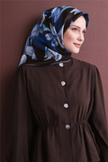 Armine Twill Saf İpek Eşarp 26k9620 Acı Kahve