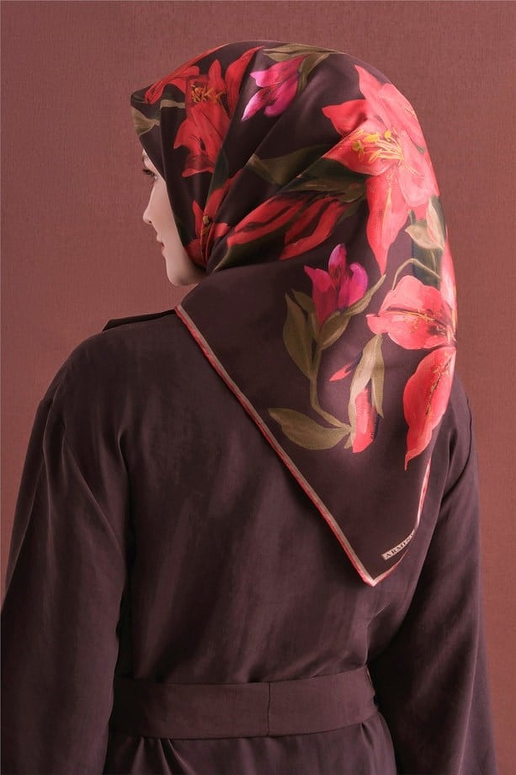 Armine Twill Saf İpek Eşarp 26k9620 Kırmızı