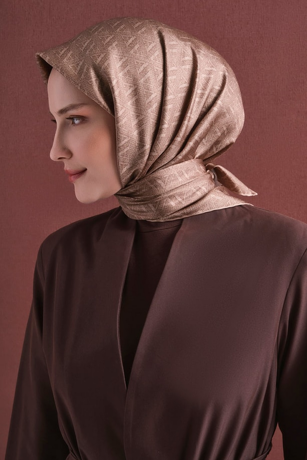 Armine Twill Pure Silk Scarf 26k9625 Camel