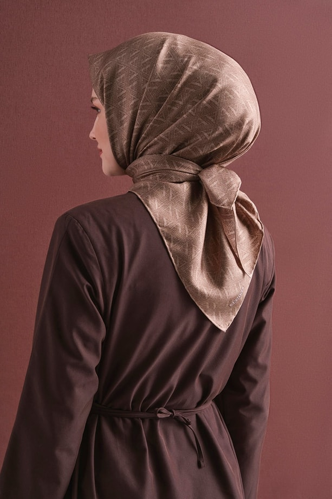 Armine Twill Pure Silk Scarf 26k9625 Camel