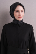 Armine Twill Pure Silk Scarf 26k9625 Black