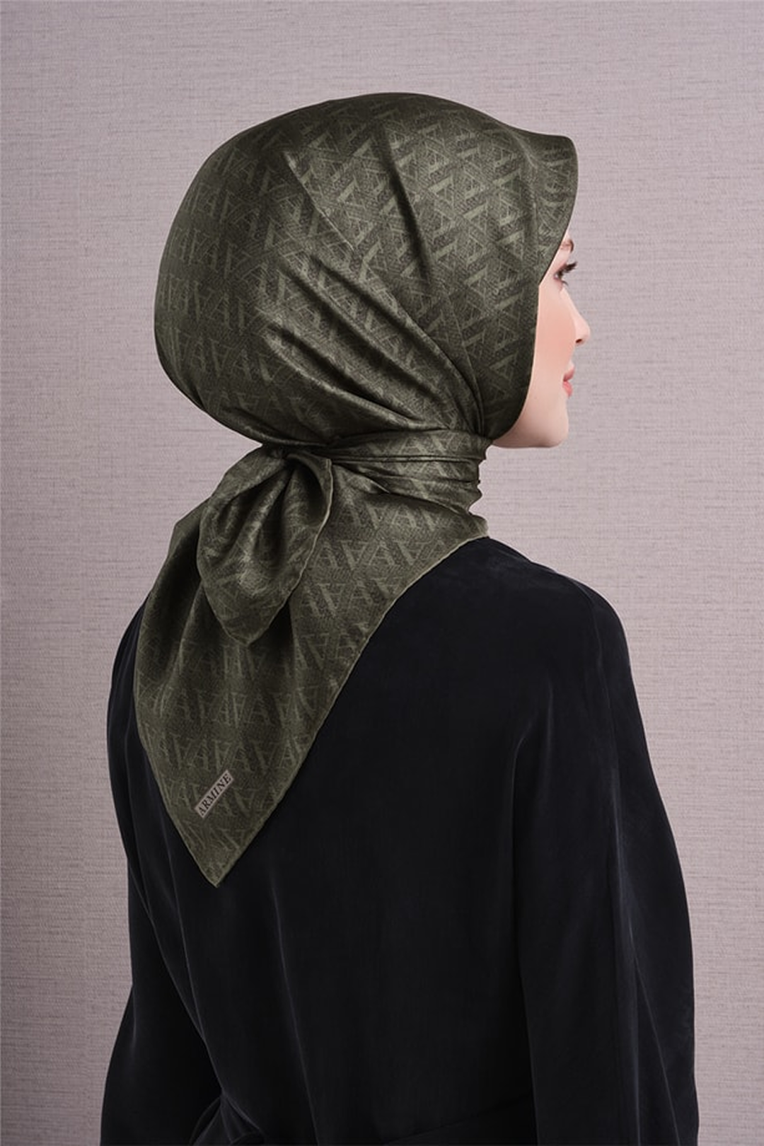 Armine Twill Pure Silk Scarf 26k9625 Green