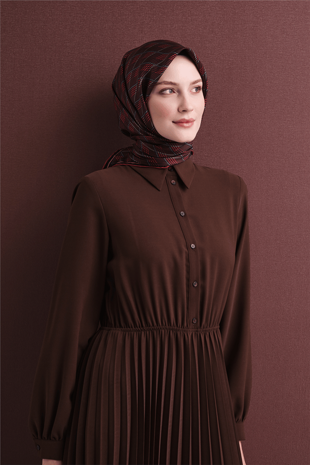 Armine Twill Saf İpek Eşarp 26k9626 Bordo