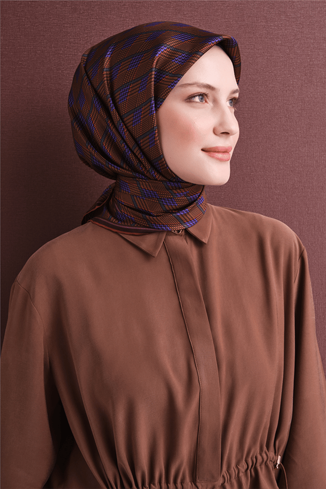 Armine Twill Saf İpek Eşarp 26k9626 Kiremit
