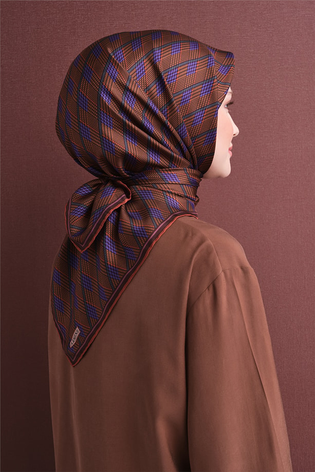 Armine Twill Saf İpek Eşarp 26k9626 Kiremit