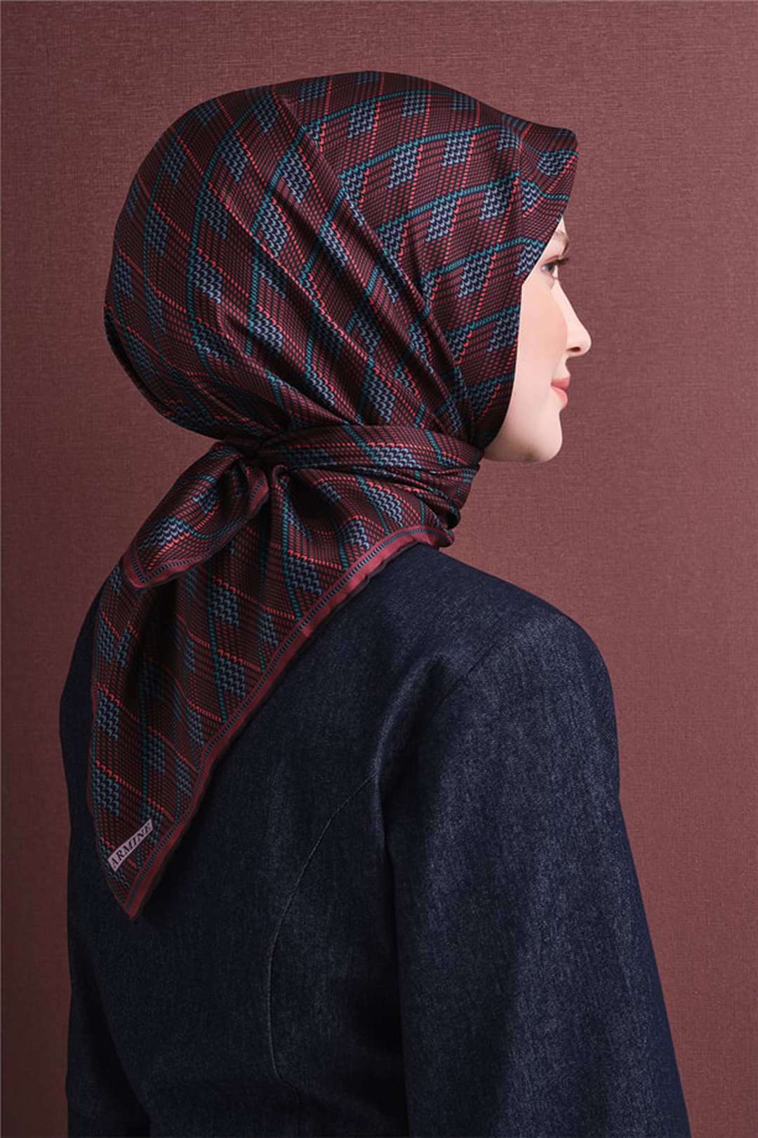 Armine Twill Saf İpek Eşarp 26k9626 Kırmızı