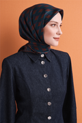 Armine Twill Saf İpek Eşarp 26k9626 Lacivert