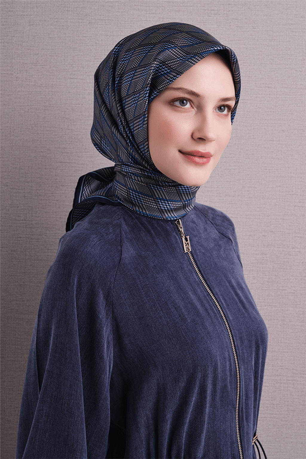 Armine Twill Saf İpek Eşarp 26k9626 Turkuaz