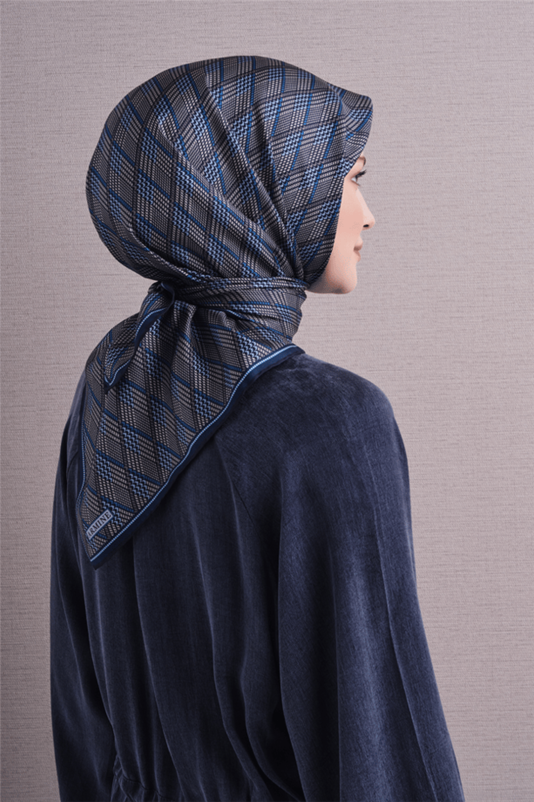 Armine Twill Saf İpek Eşarp 26k9626 Turkuaz