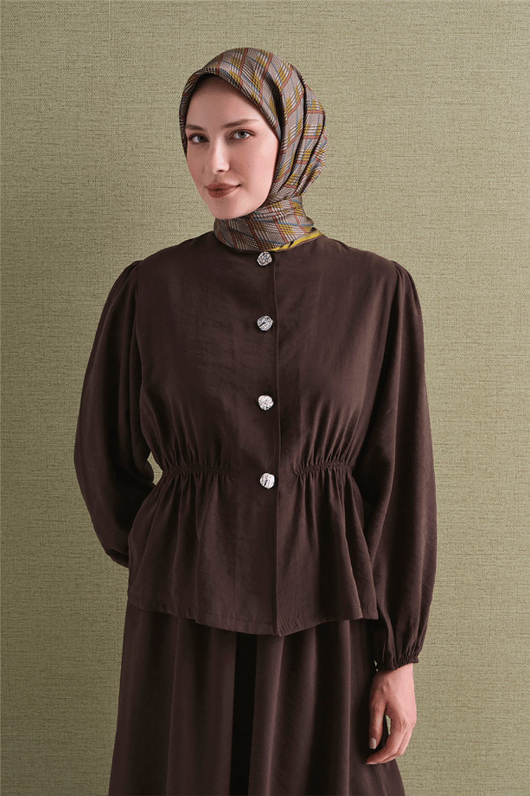 Armine Twill Pure Silk Scarf 26k9626 Green