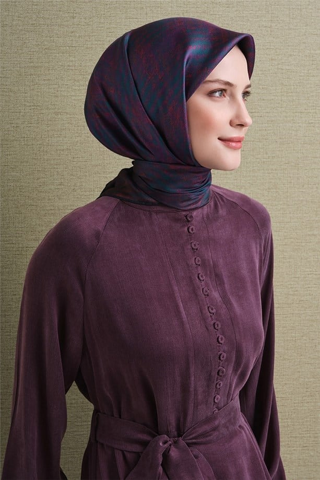 Armine Twill Saf İpek Eşarp 26k9628 Koyu Fuşya