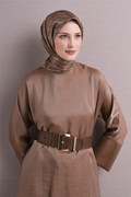 Armine Twill Saf İpek Eşarp 26k9630 Sütlü Kahve