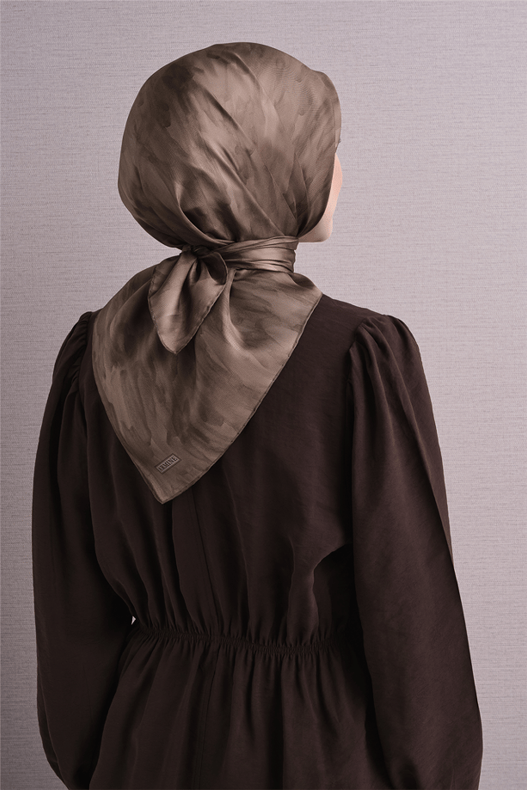 Armine Twill Saf İpek Eşarp 26k9630 Taş Rengi