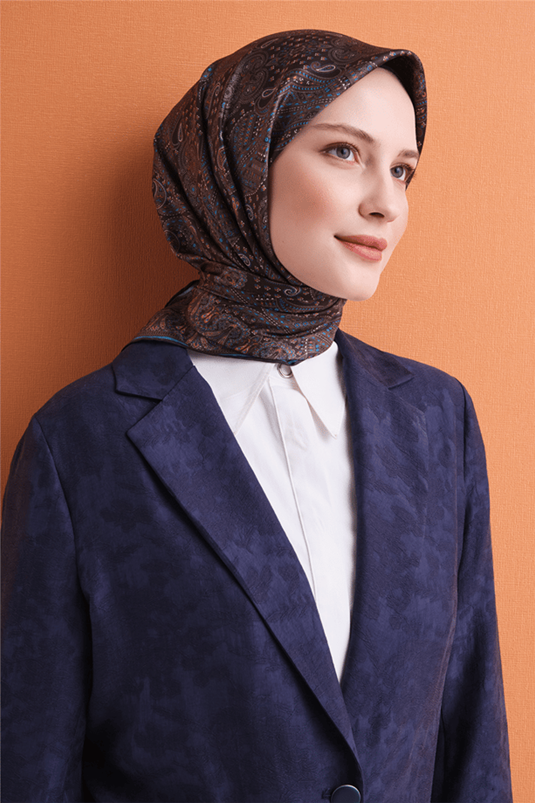 Armine Twill Saf İpek Eşarp 26k9631 Acı Kahve