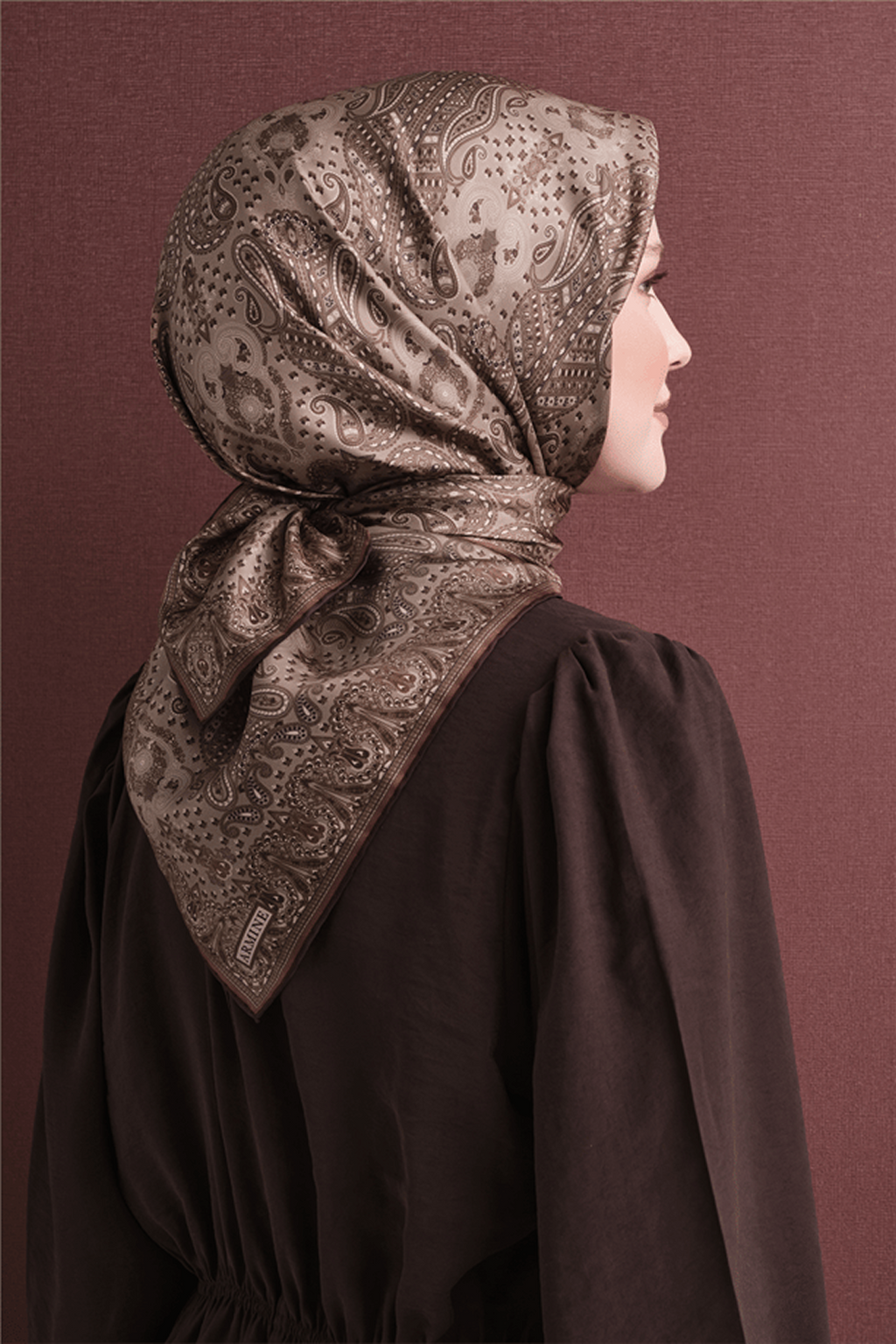 Armine Twill Saf İpek Eşarp 26k9631 Camel
