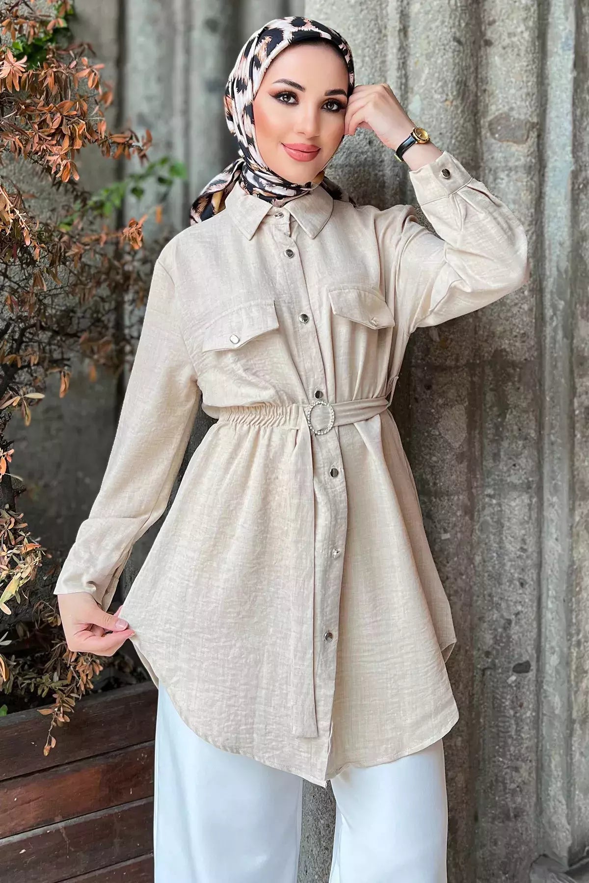 Ayşe Akman 24k8965 Yelek Yelek Kahve