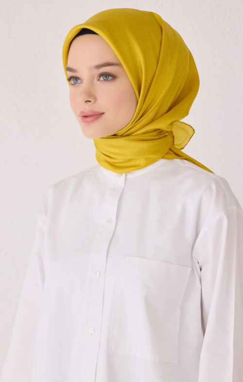 Belli 24 Kış İpek Eşarp-13 Sarı