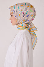 Belli 24 Kış İpek Eşarp-3 Bebek Mavi