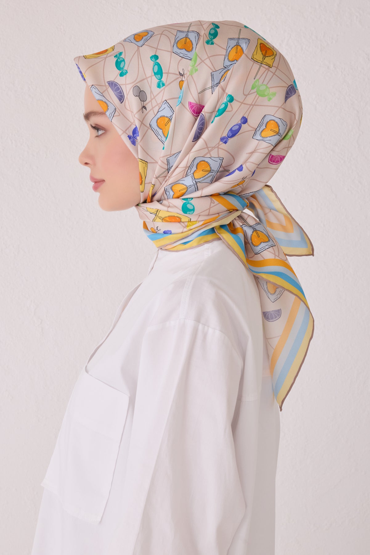 Belli 24 Kış İpek Eşarp-3 Bebek Mavi