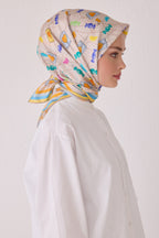 Belli 24 Kış İpek Eşarp-3 Bebek Mavi