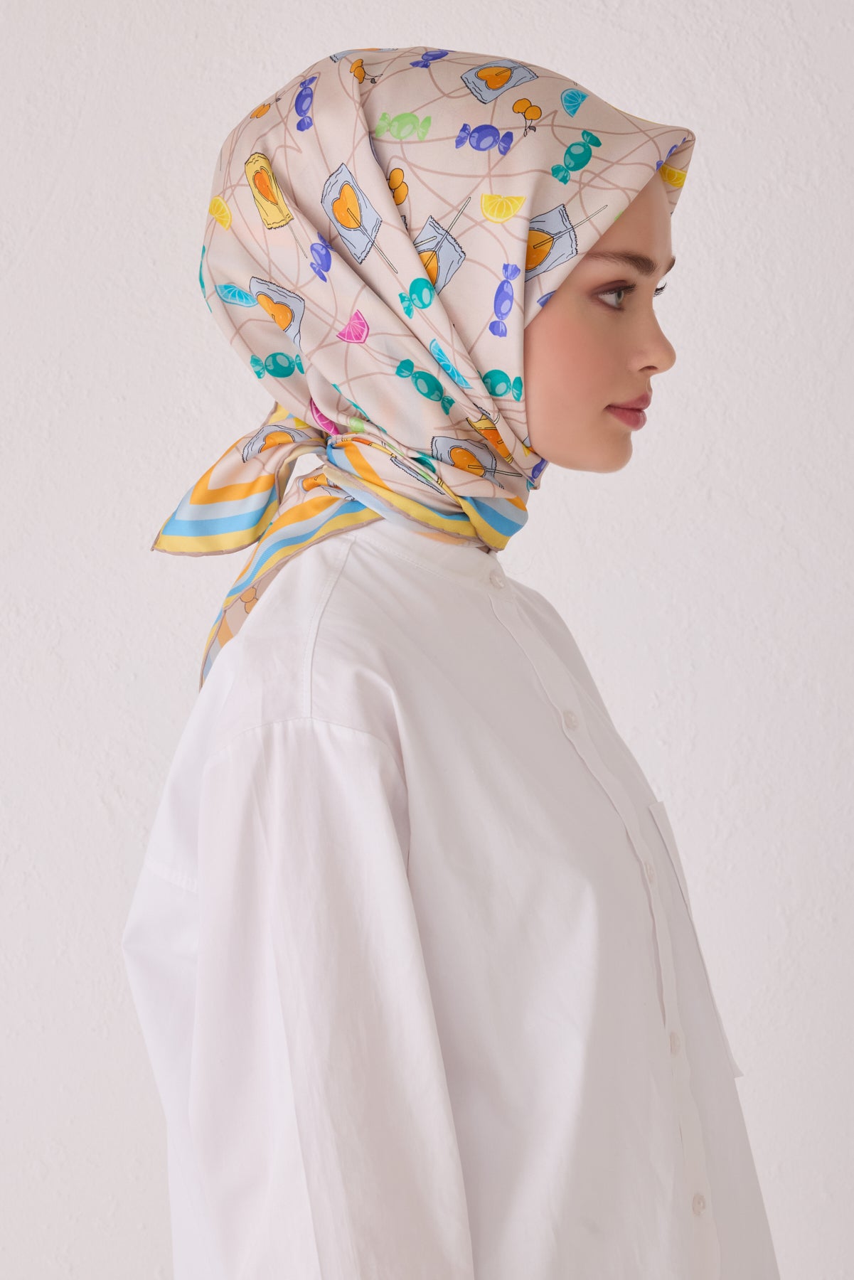 Belli 24 Kış İpek Eşarp-3 Bebek Mavi