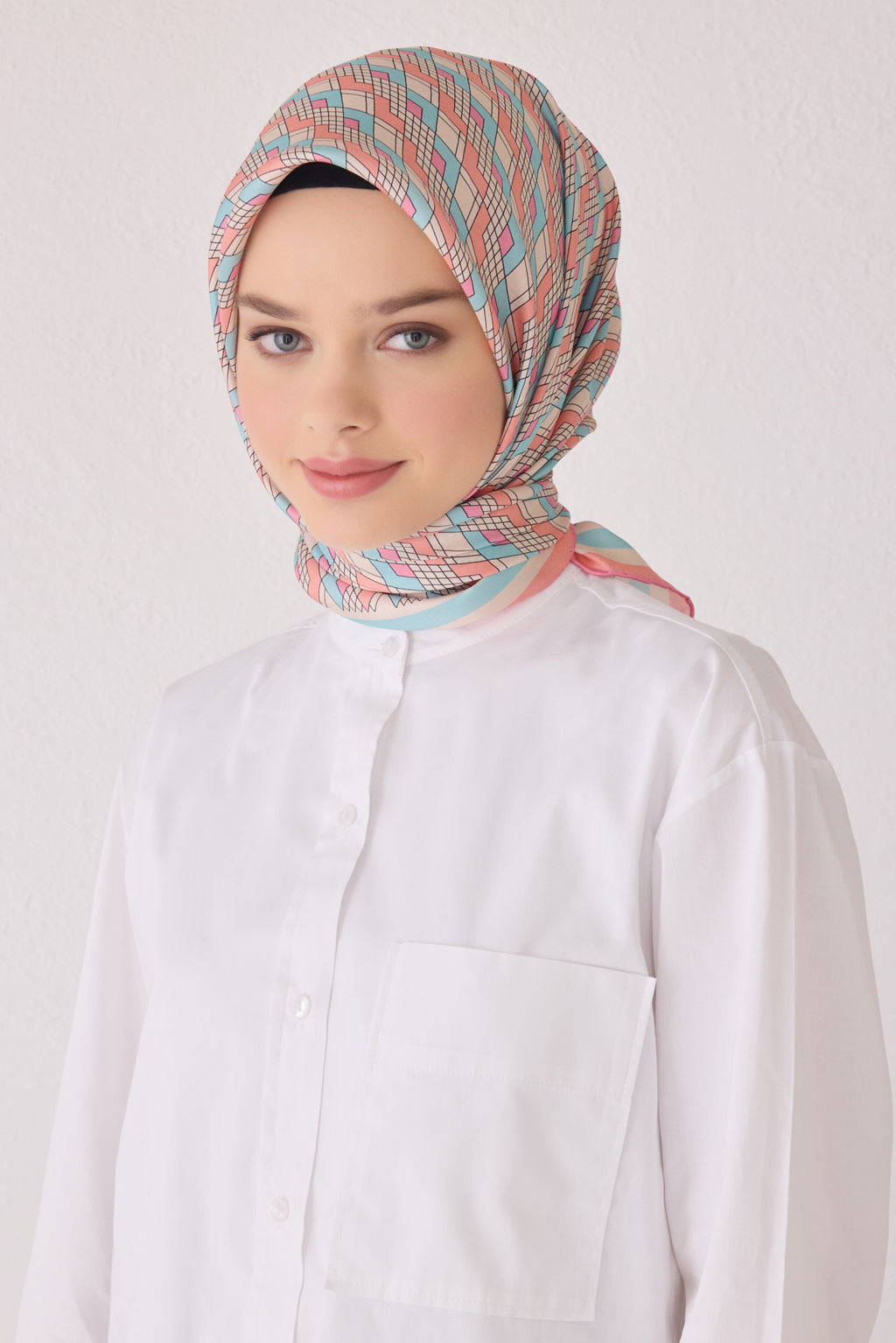 Belli 24 Kış İpek Eşarp-3 Pembe