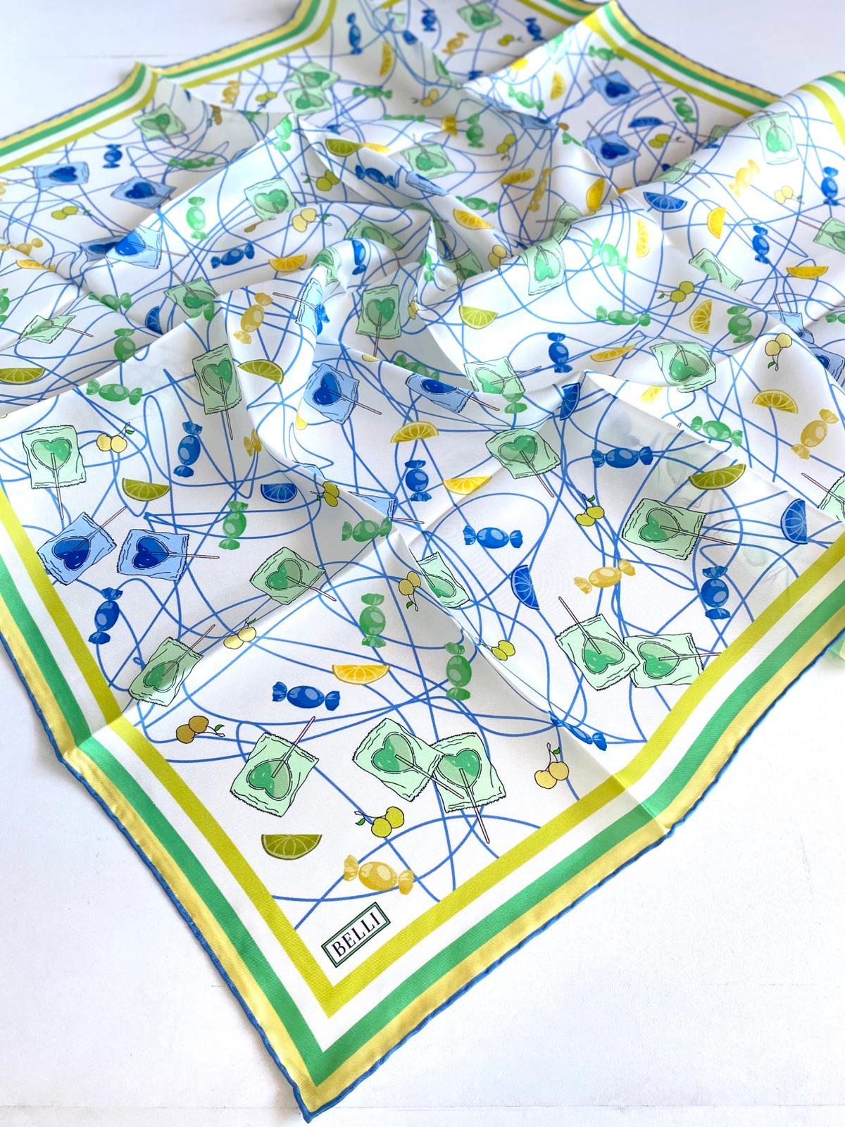 Belli 24 Kış İpek Eşarp-3 Sarı