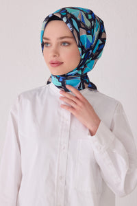 Belli 24 Kış  İpek Eşarp-1 Lacivert