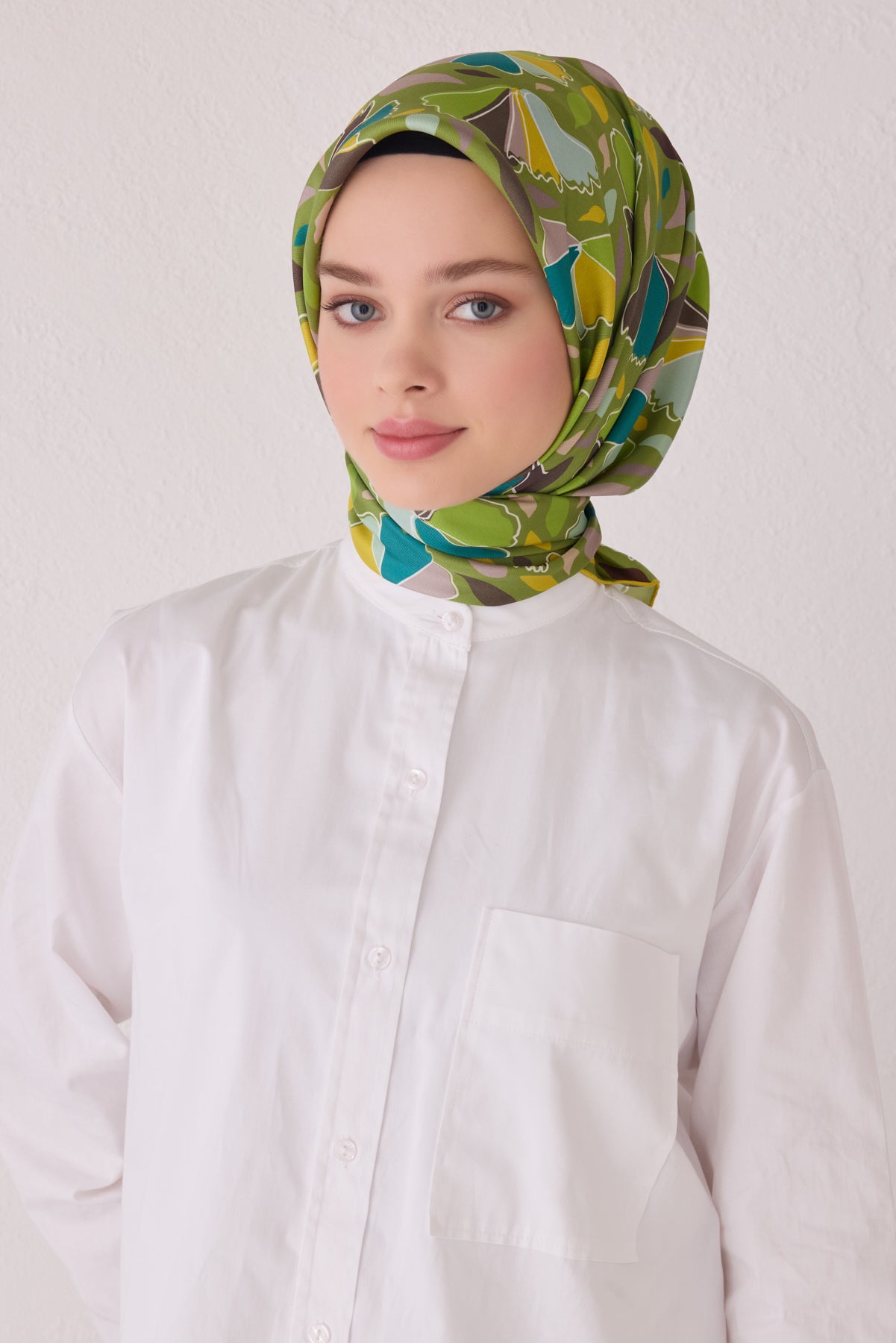 Belli 24 Kış  İpek Eşarp-1 Yeşil