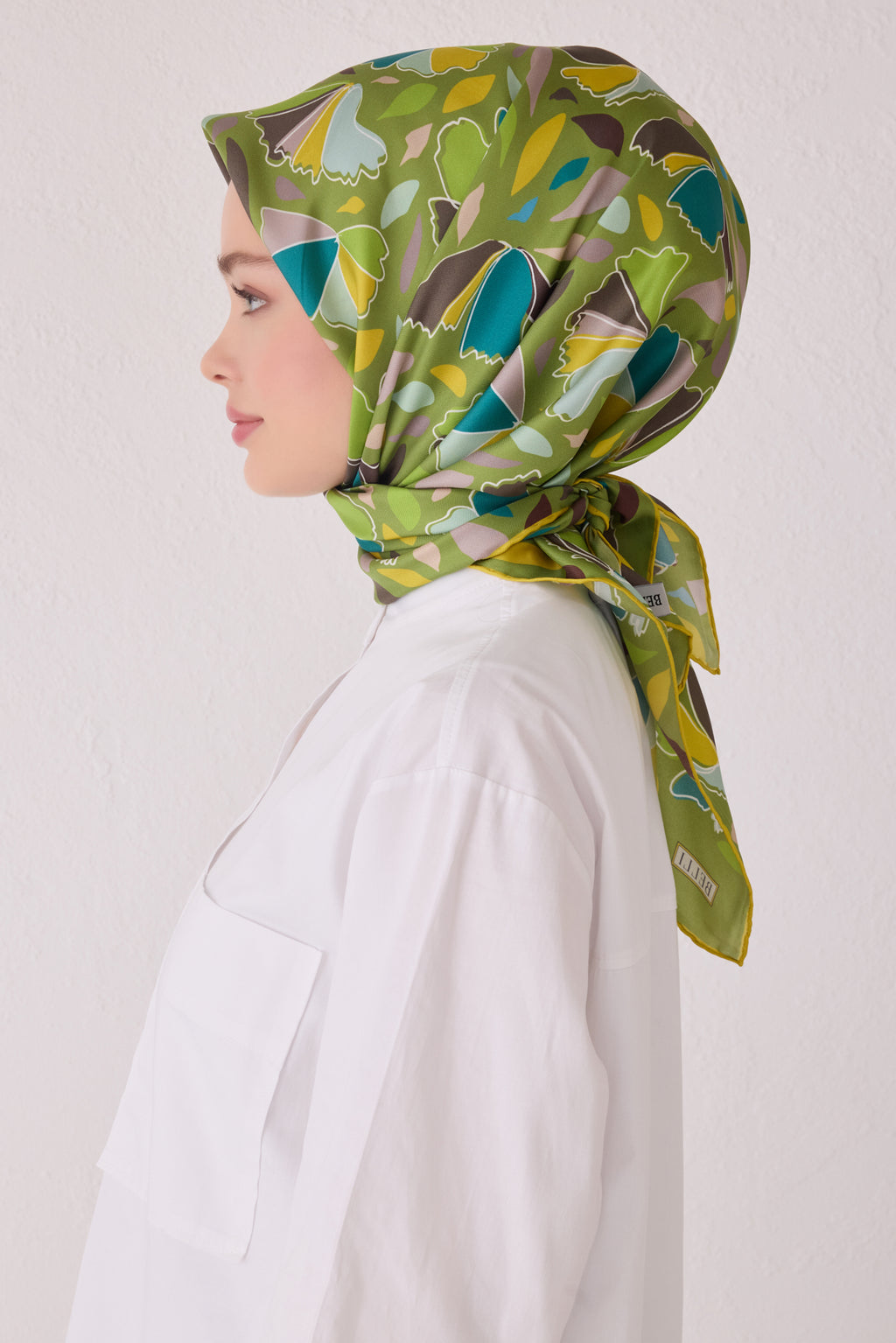 Belli 24 Kış  İpek Eşarp-1 Yeşil