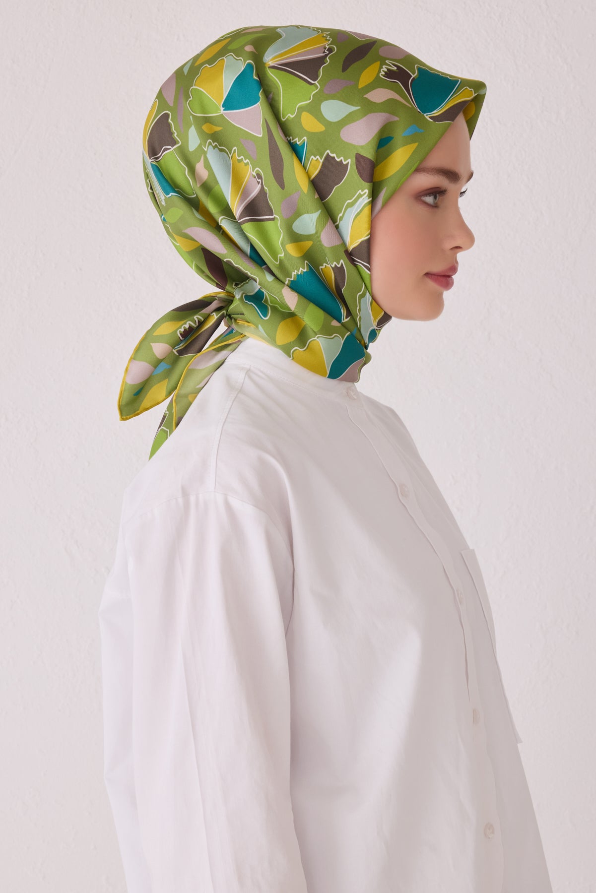 Belli 24 Kış  İpek Eşarp-1 Yeşil