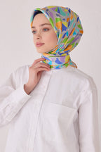 Belli 24 Kış  İpek Eşarp-1 Gümüş