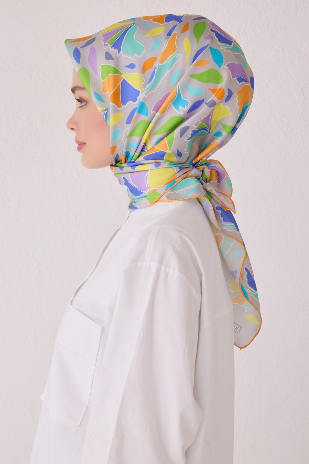 Belli 24 Kış  İpek Eşarp-1 Gümüş