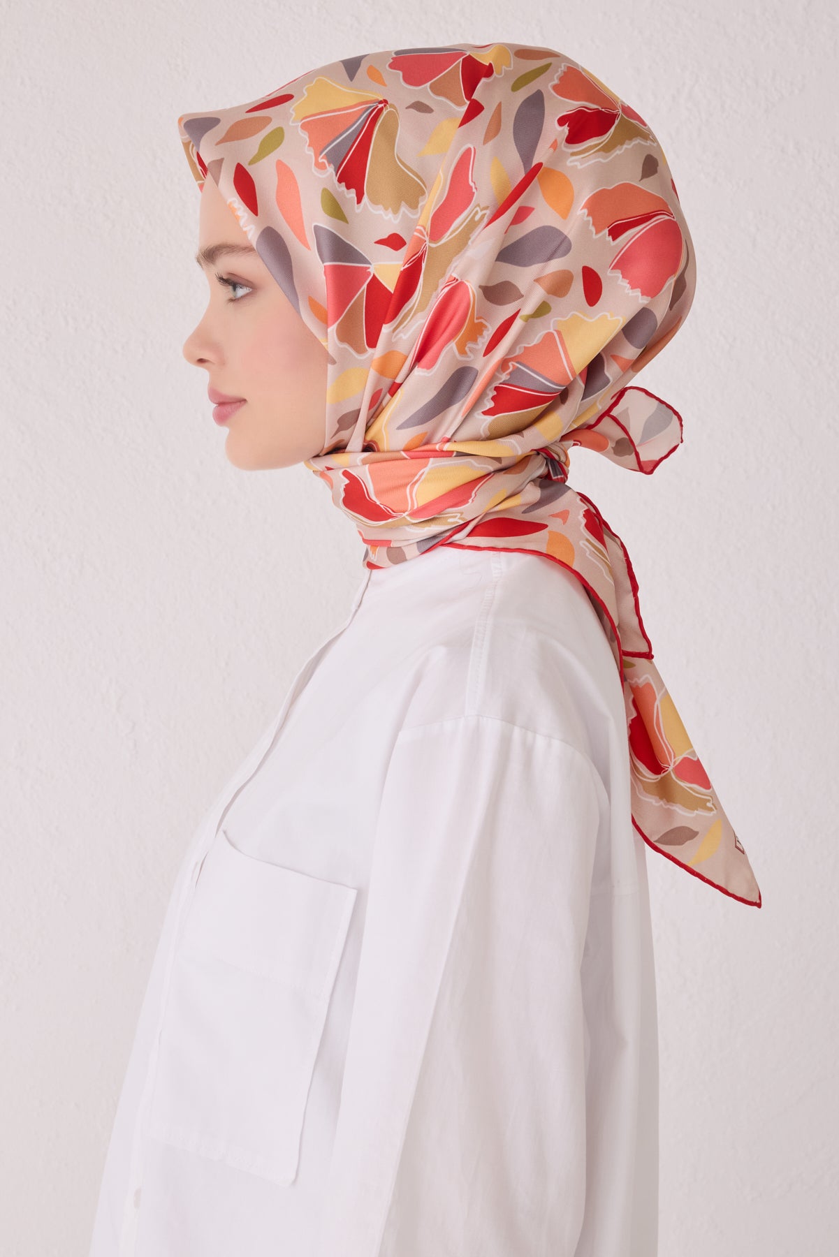 Belli 24 Kış  İpek Eşarp-1 Taş Rengi