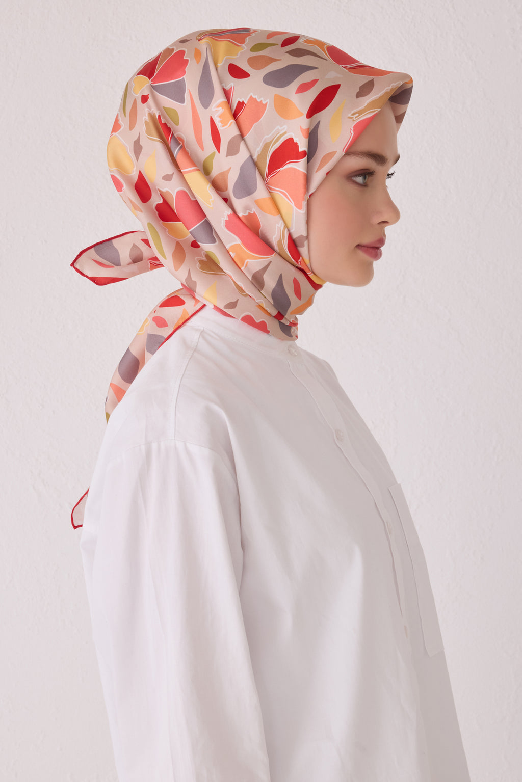 Belli 24 Kış  İpek Eşarp-1 Taş Rengi