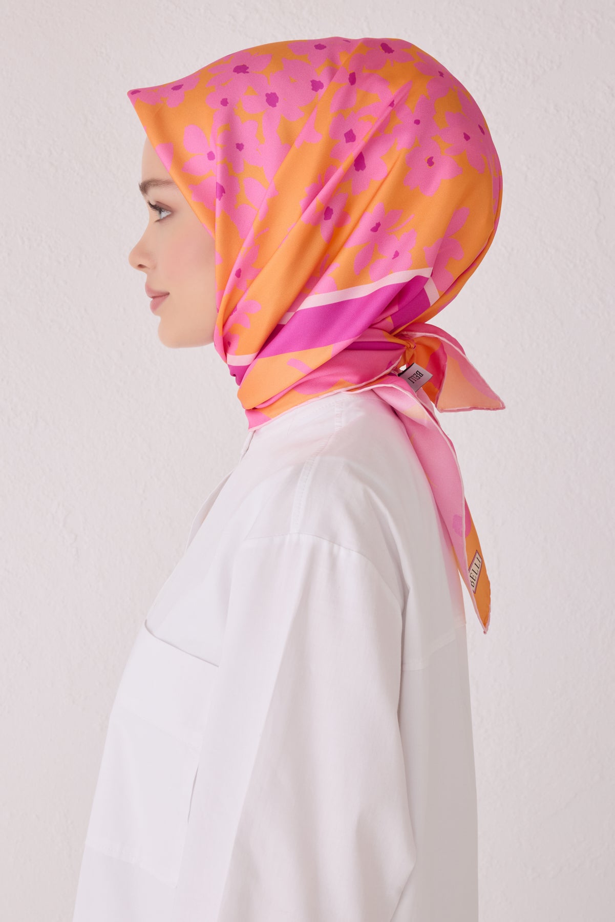 Belli 24 Kış  İpek Eşarp-10 Pembe