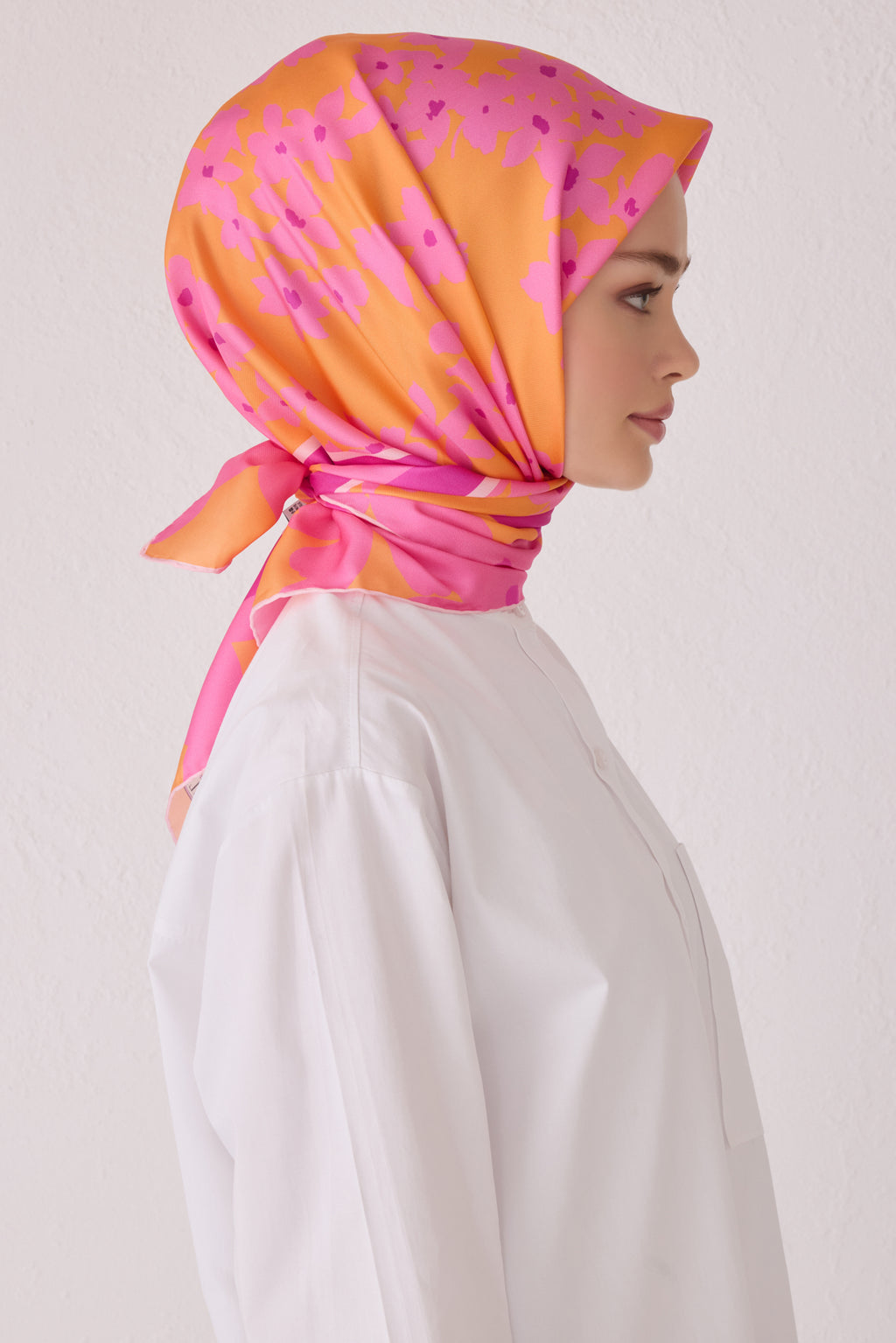 Belli 24 Kış  İpek Eşarp-10 Pembe