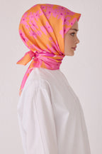 Belli 24 Kış  İpek Eşarp-10 Pembe