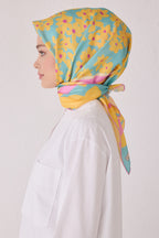 Belli 24 Kış  İpek Eşarp-10 Su Yeşili