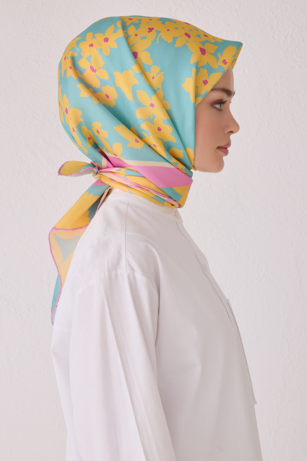 Belli 24 Kış  İpek Eşarp-10 Su Yeşili