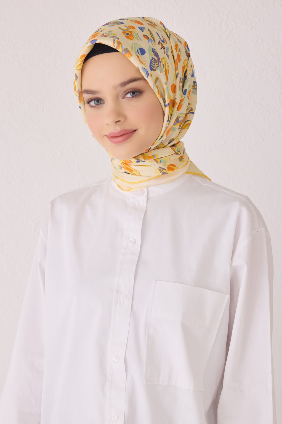 Belli 24 Kış  İpek Eşarp-11 Sarı