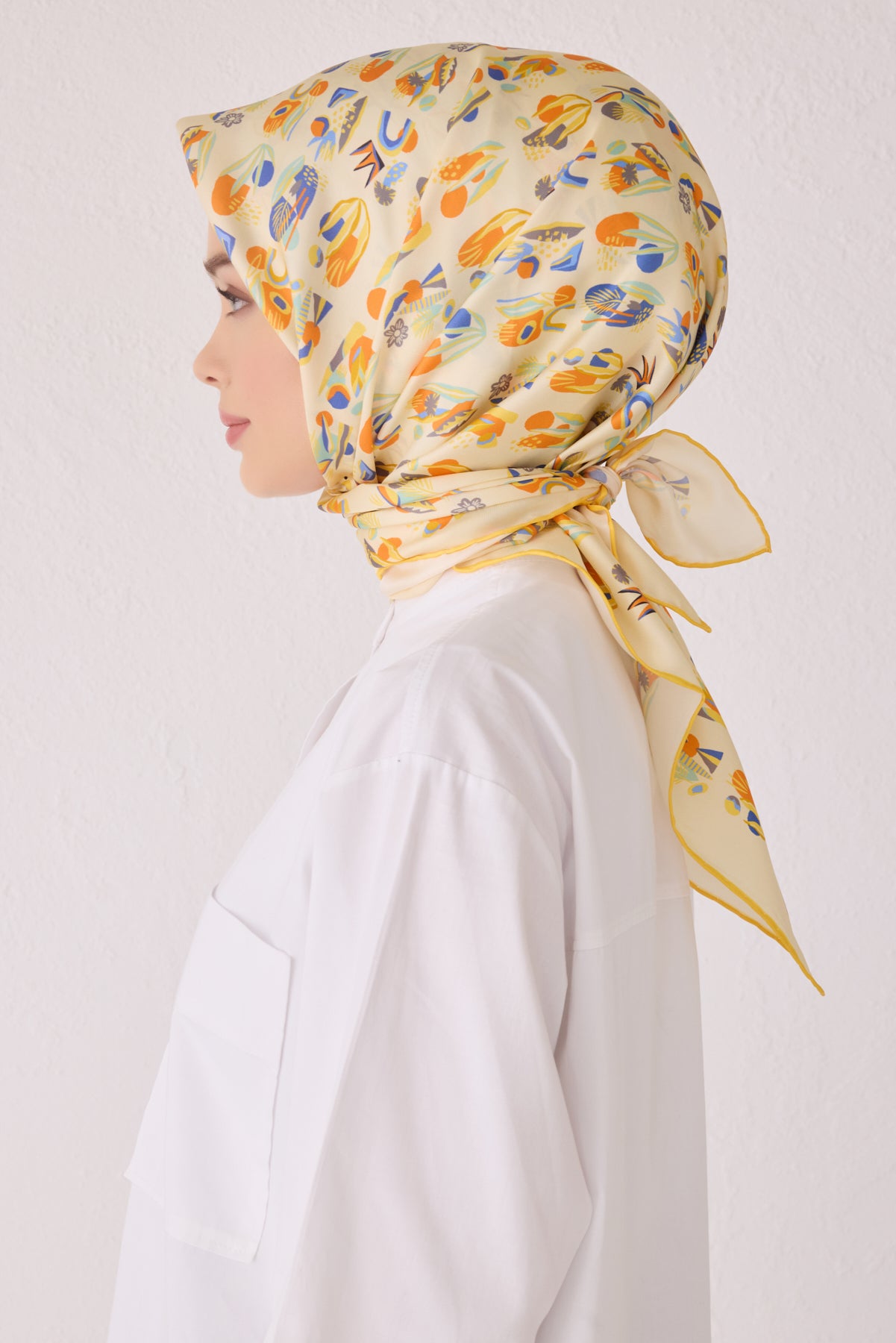 Belli 24 Kış  İpek Eşarp-11 Sarı